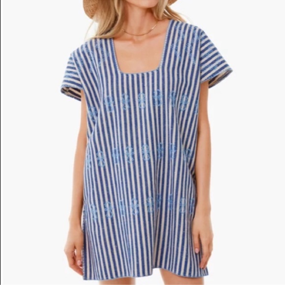 Blue Stripe Mini Sullivan Embroidered Caftan
TUCKERNUCK Size‎ XL - Picture 2 of 9